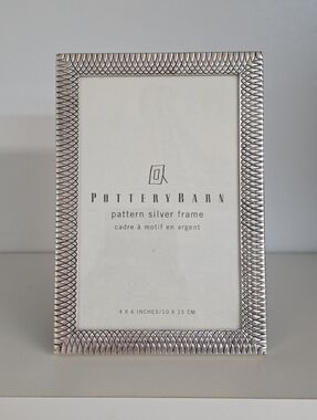 Pottery Barn Maeve Pattern Silver Frame 4" x 6"